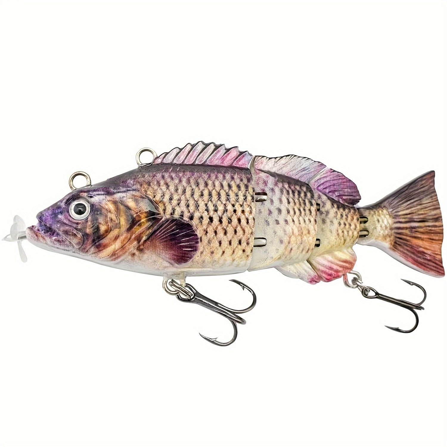 Robotic Fishing Lure Electric Wobbler Multi Jointed 4 Segments 14Cm Auto  Swimming Swimbait Usb Rechargeable Led Light Bass Pike