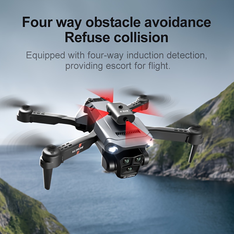 Drones avec caméra 4K HD UAV, photographie aérienne, avion pliable pour  touriste