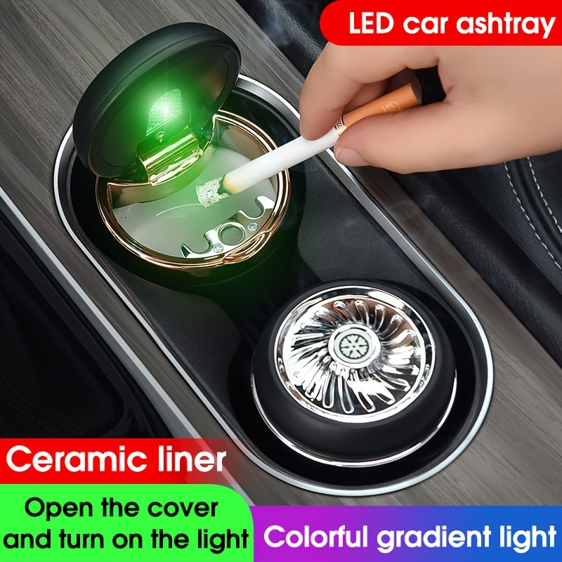 Car Accessories Led Lights Ashtray Creative Light Ashtray - Temu