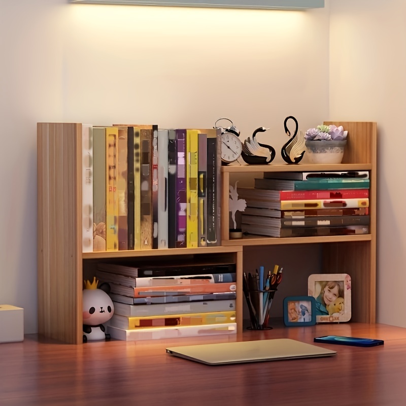 Book Caddy with Shelf, Bookshelf with Storage