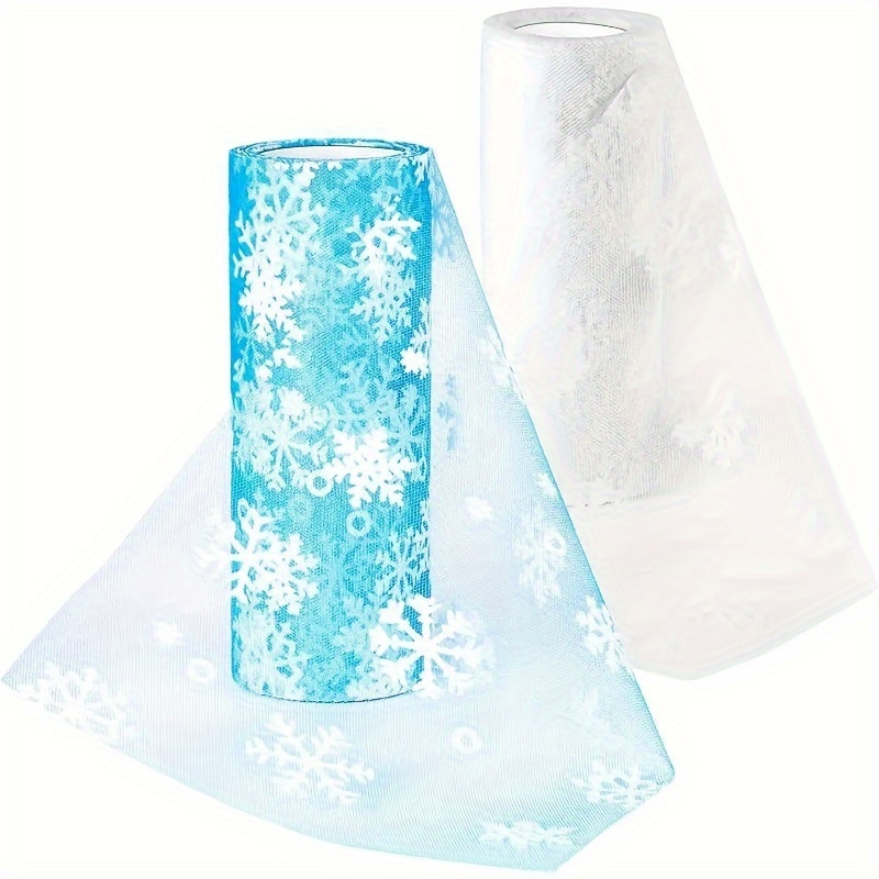 Snowflake Tulle Roll( /10yards) Christmas Tulle Fabric - Temu