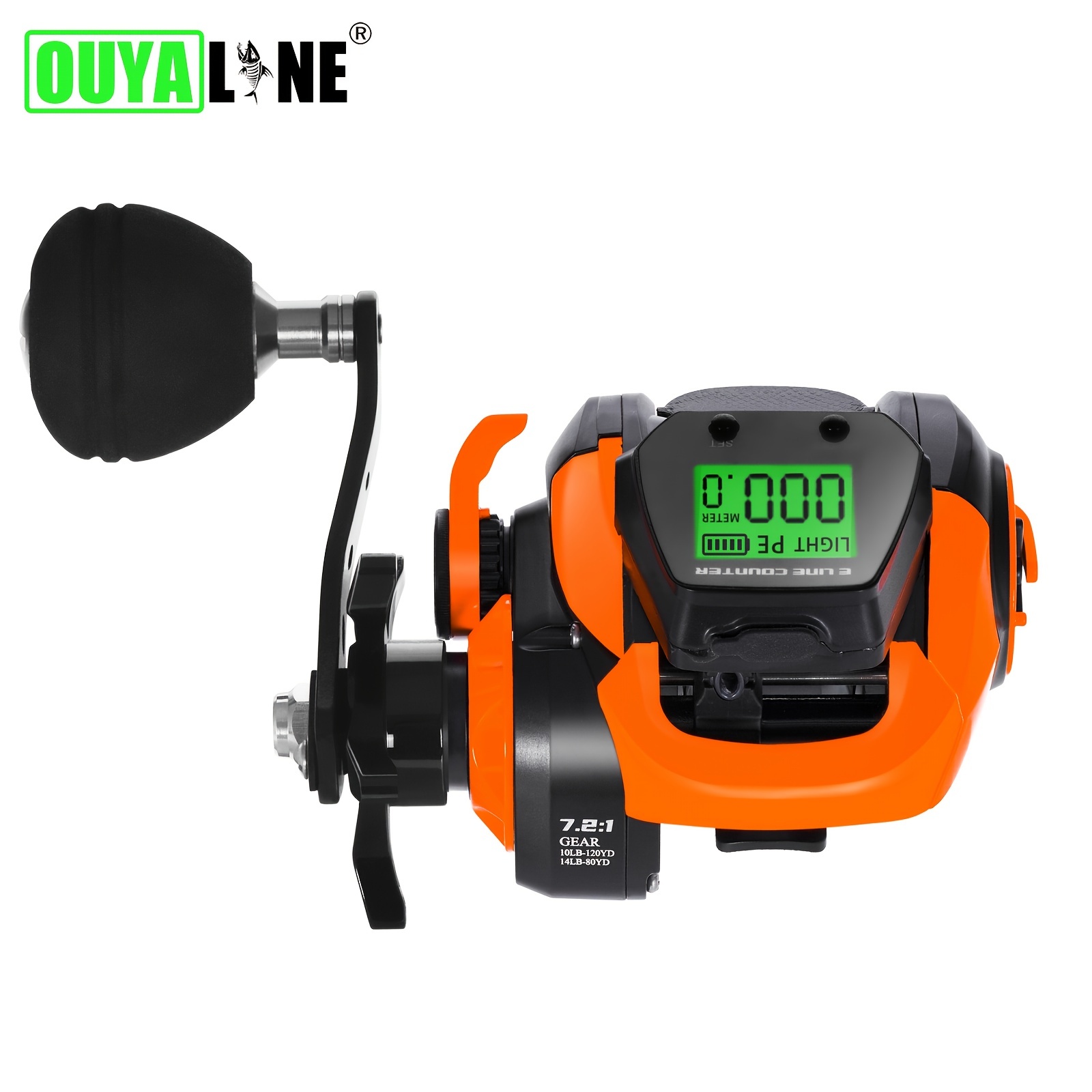 Ouyaline 7.2:1 Gear Ratio Fishing Reel Led Screen 7+1bb - Temu Japan