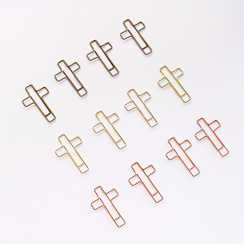 Creative Metal Cross Paper Clip Shaped Color Paper - Temu