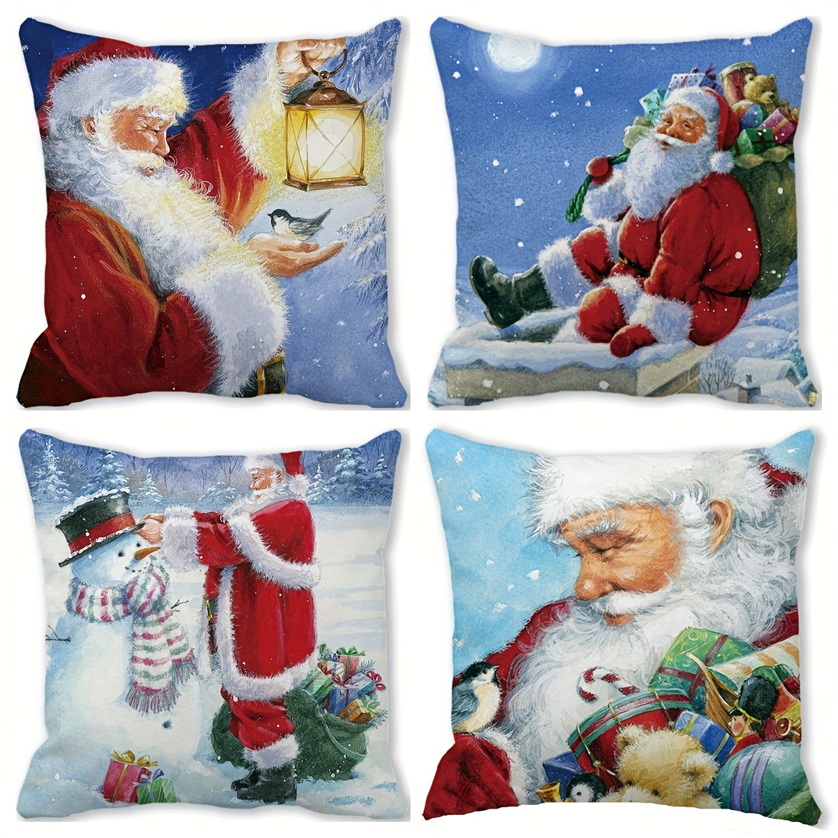 Christmas Santa Claus Throw Pillow Covers, Printed Throw Pillowcase, Throw  Pillow Covers Decor, Home Decor, Room Decor, Bedroom Decor, Living Room  Decor, Car Decor, Sofa Decor - Temu