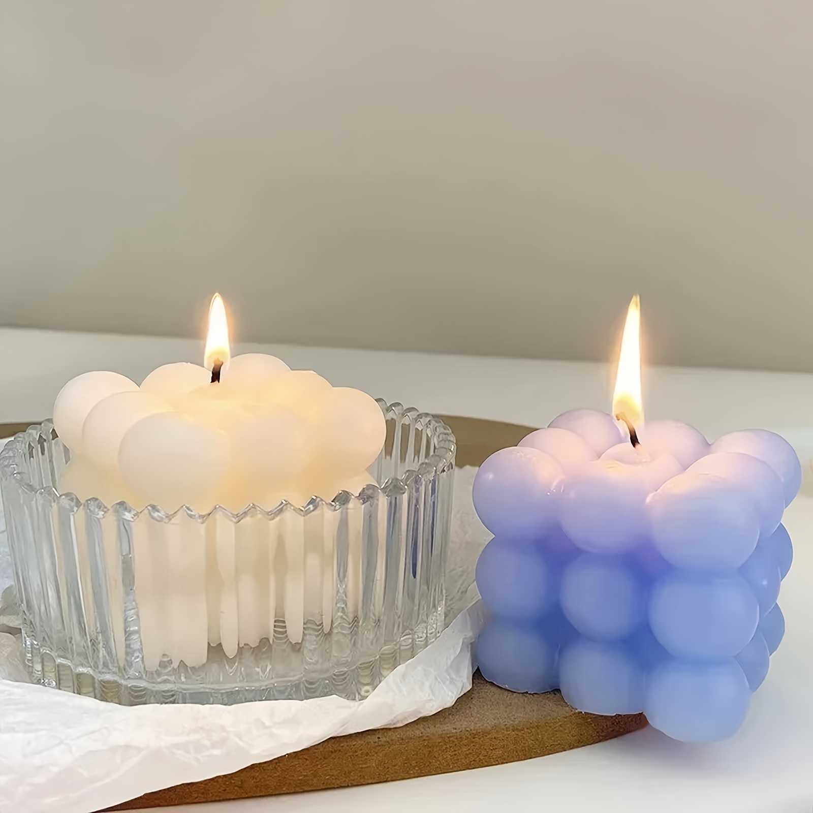 3d Cube Silicone Candle Mold Non stick Bubble Diy Handmade - Temu