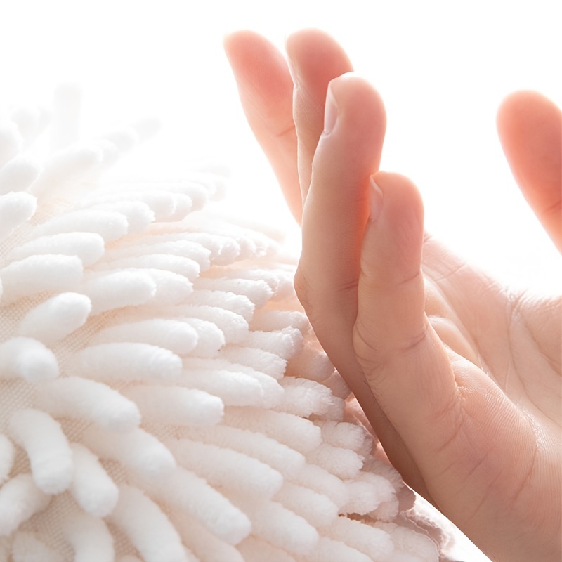 Kitchen Hand Towel Ball Bathroom Towel Hanging Loops Soft Cotton Microfiber
