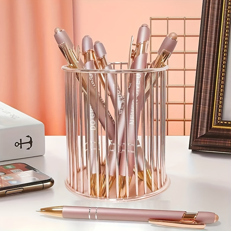 Rose Gold Ballpoint Pens With Stylus Tip: Ideal Gift For - Temu