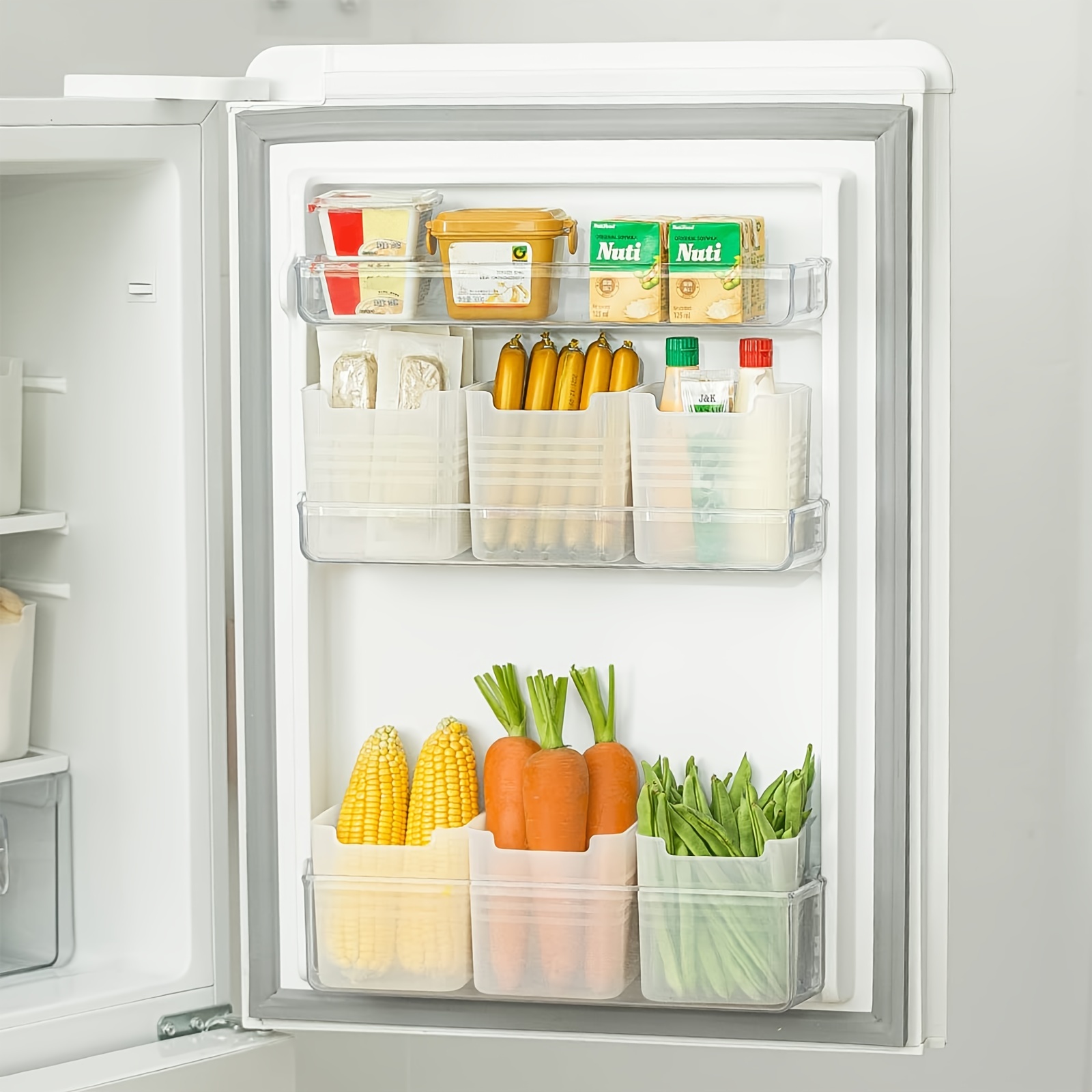 7pcs / Set Organizadores Refrigerador Apilables Tapas - Temu