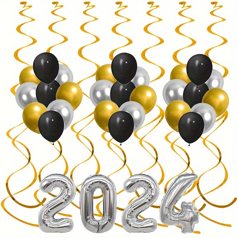 Ballons Numériques Dorés De 32 Pouces 2024, Parfait Pour La Décoration De  La Fête Du Nouvel An, De Noël, Du Nouvel An Et Des Différentes Scènes De