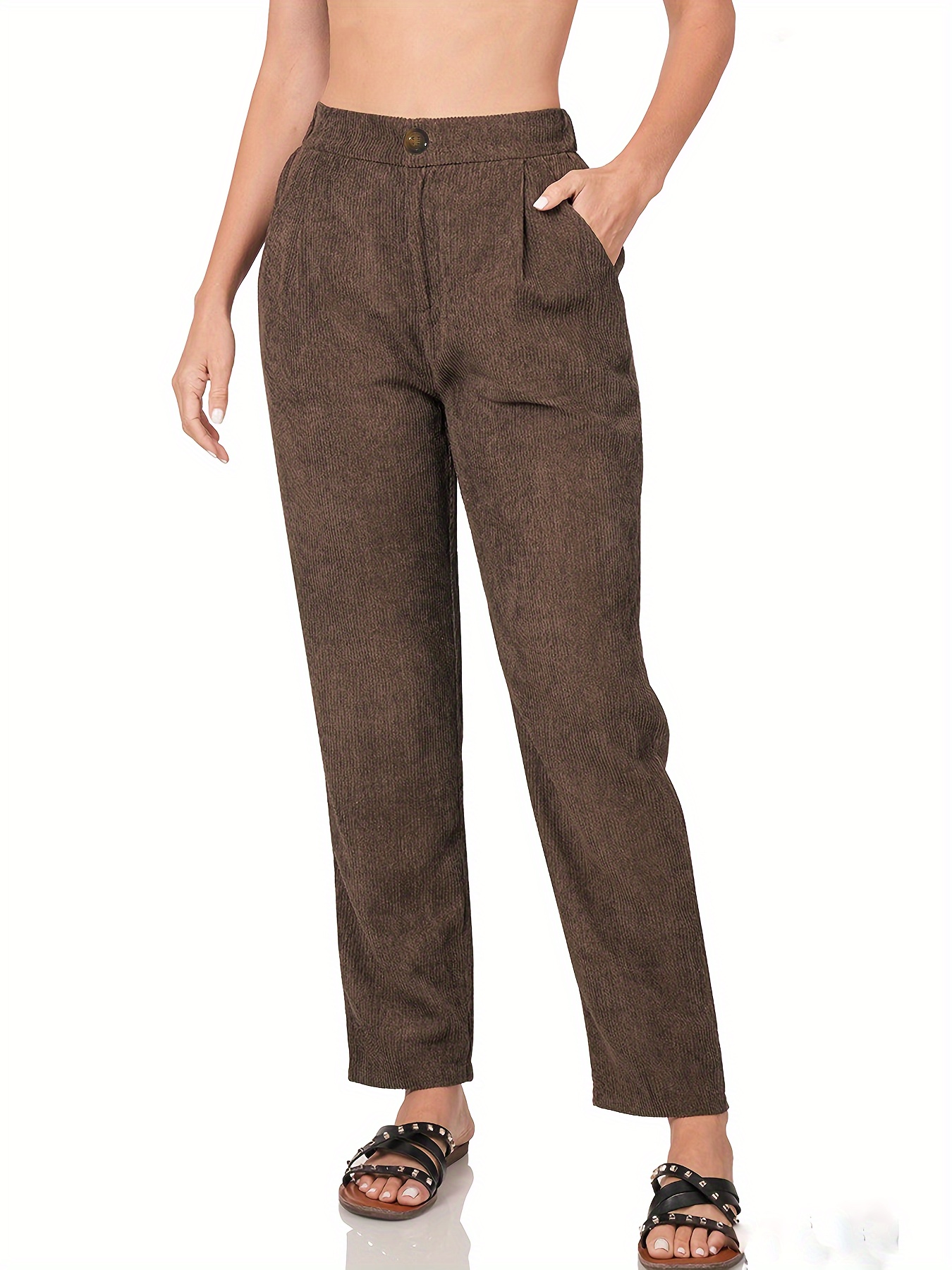 Wide leg corduroy trousers - Women's Clothing Online Made in Italy