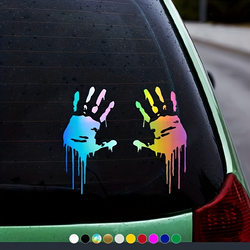 Zombie Bloody Hand Print Creative Motorcycle Reflective Sticker Art Car Hood  Racing Truck Laptop Halloween Decoration - Temu Germany