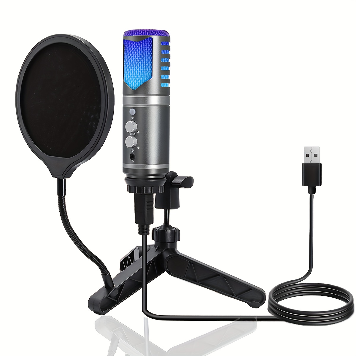 enregistrement microphone usb condensateur studio podcast
