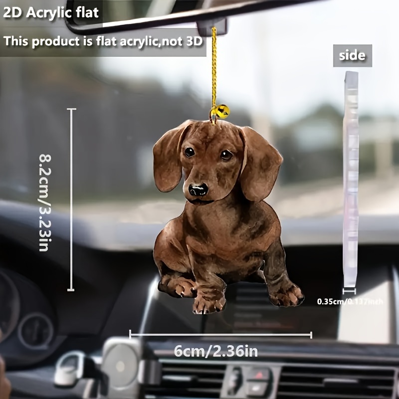 Pendentif en forme de chien balançoire à suspendre pour rétroviseur de  voiture - Décoration d'intérieur - Cadeau - Décoration d'intérieur