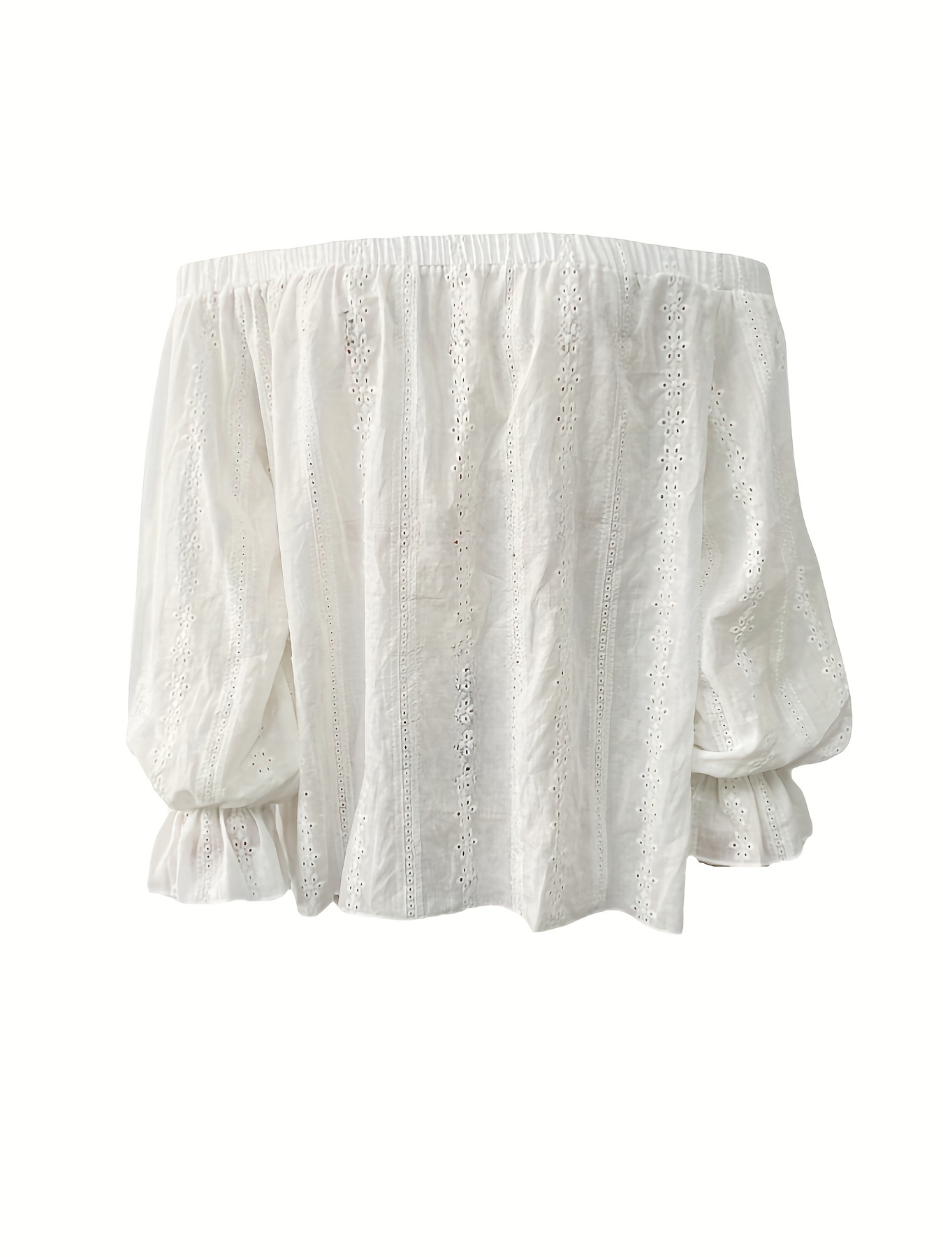 off the shoulder sheer chiffon blouse
