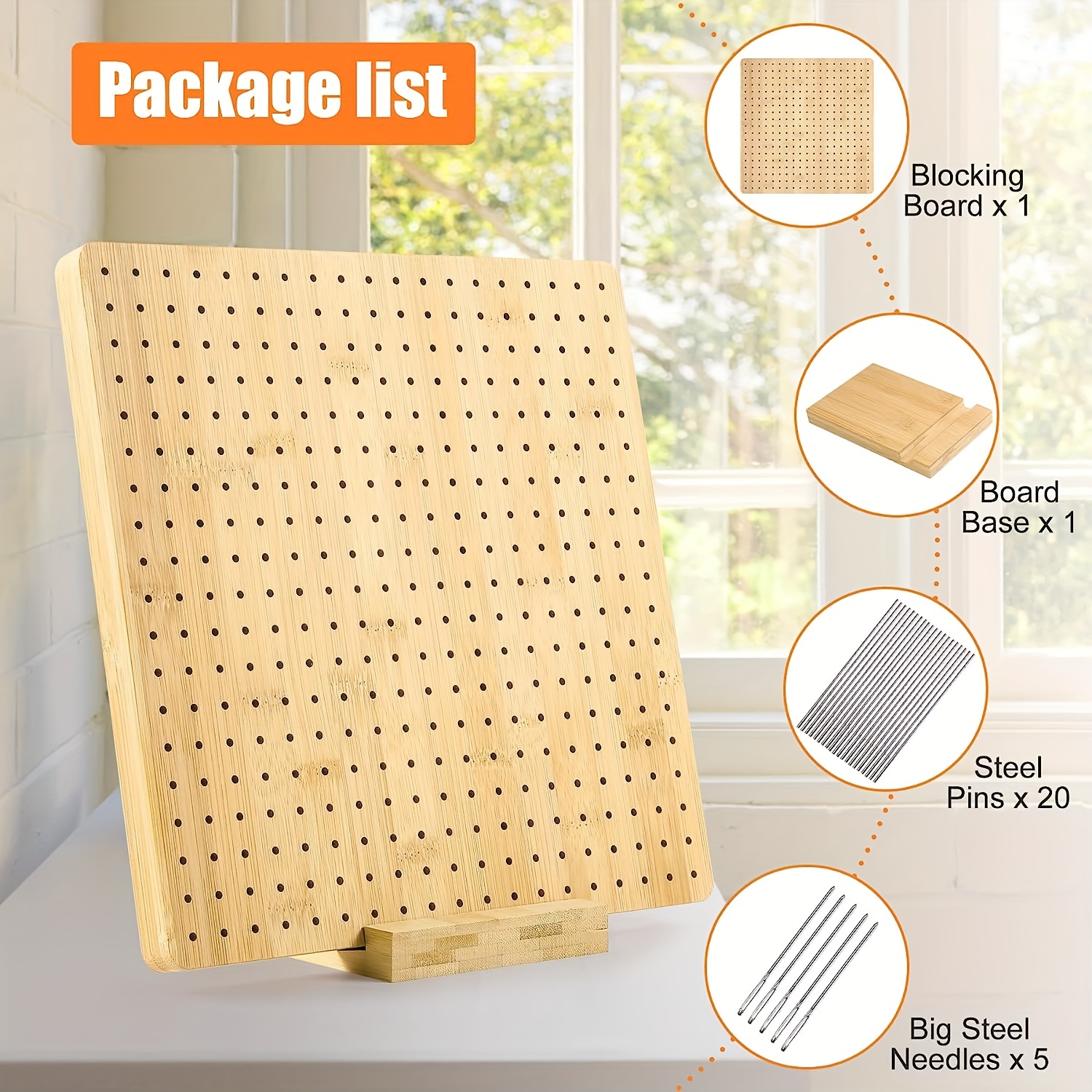 Wooden Bamboo Crochet Blocking Board Kit With Stainless Steel Rod Pins For  Woolen Knitting Sewing Crafting DIY Practical Gifts - AliExpress