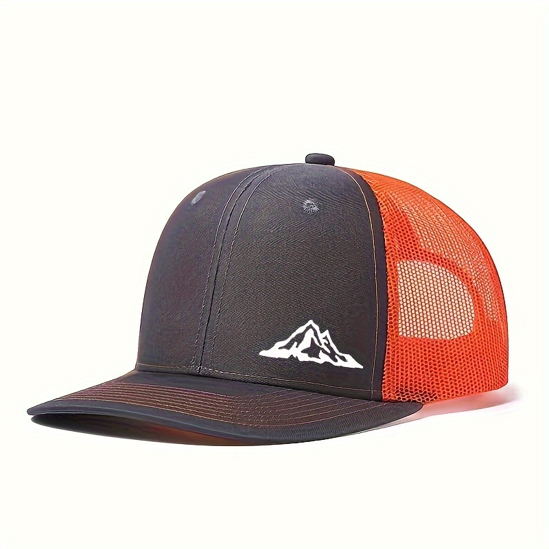 High Quality Multicolor Mesh Hat Unisex Summer Printed Small Mountain  Baseball Outdoor Breathable Street Hat Trucker Head Around Adjustable -  Jewelry & Accessories - Temu