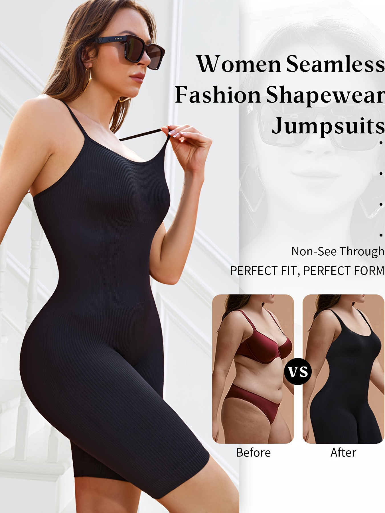 Womens Seamless Full Body Shaper Bodysuit Tummy Control Slim Shapewear  Underwear