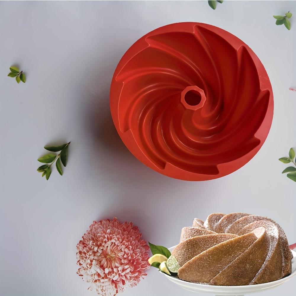 Silicone Bundt Cake Pan Fluted Tube Cake Mold With Flower - Temu