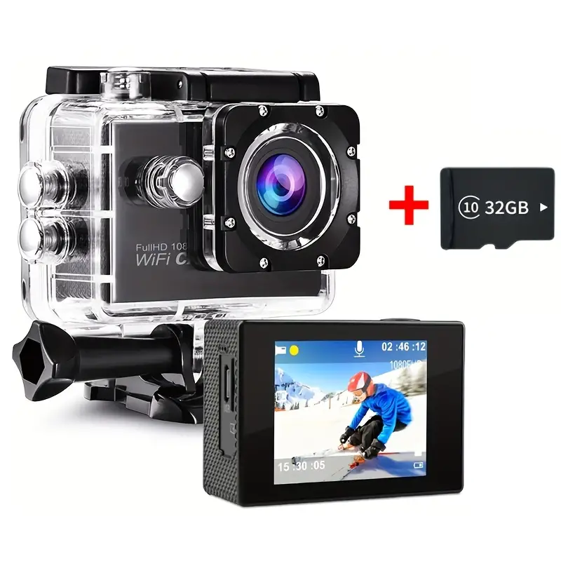 WiFi Action Camera 1080P 12MP Sports Camera Full HD 2.0 - Temu Belgium