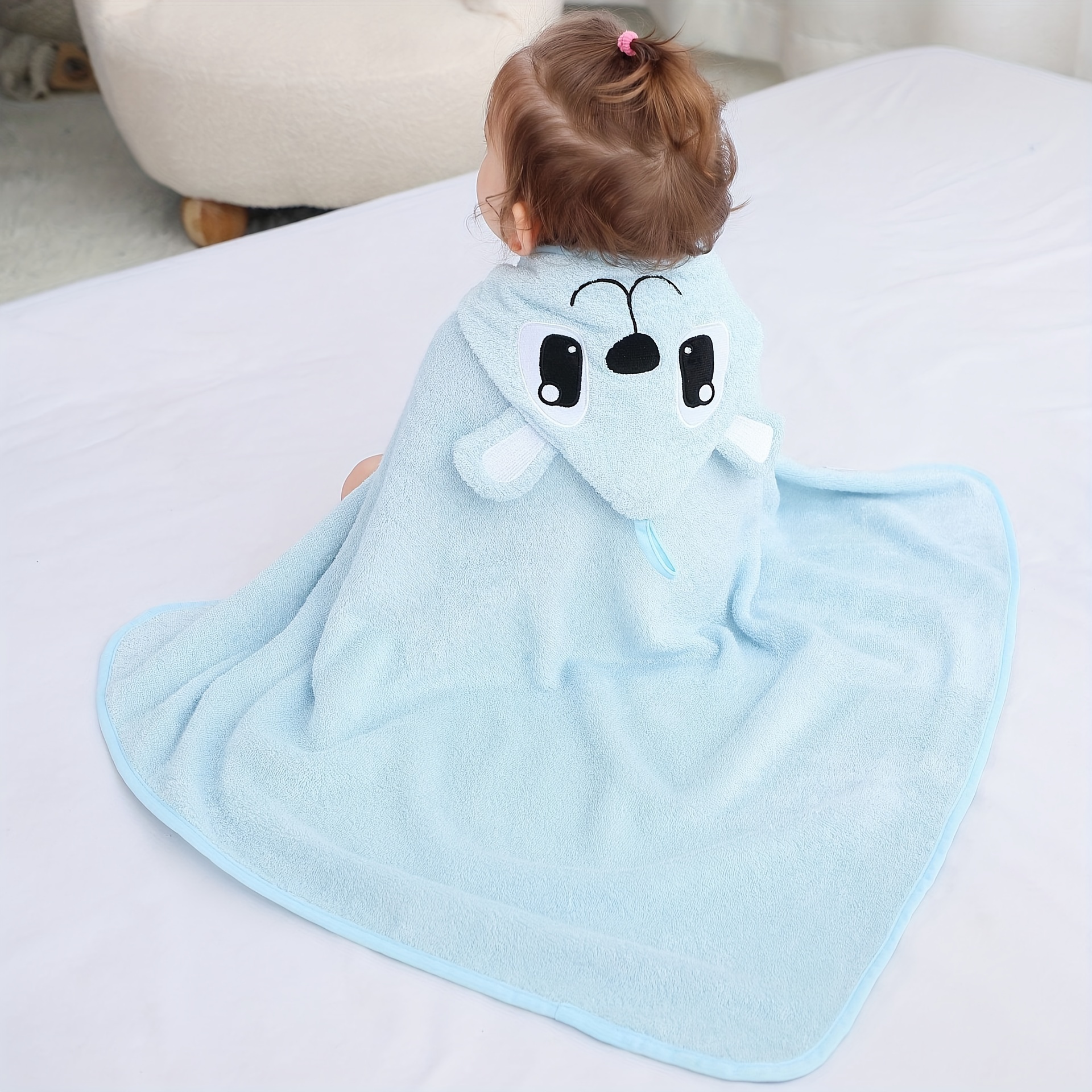 1Pcs Pure Cotton Face TowelBamboo Fiber Thickening Small Towel for Infant  Baby Embroidery Wipes Hand Towel Kids Wash Bath Towel