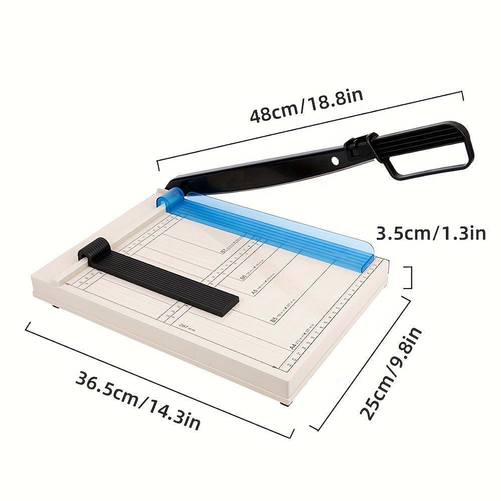 Paper Cutter, Paper Trimmer with Safety Guard, 12 Cut Length Paper Slicer  with
