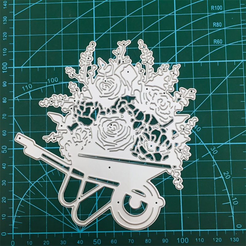 Image of Suitable For Diy Scrapbooking Cart Bouquet Card Making Metal Cutting Die Cut Carbon Steel Embodying Template