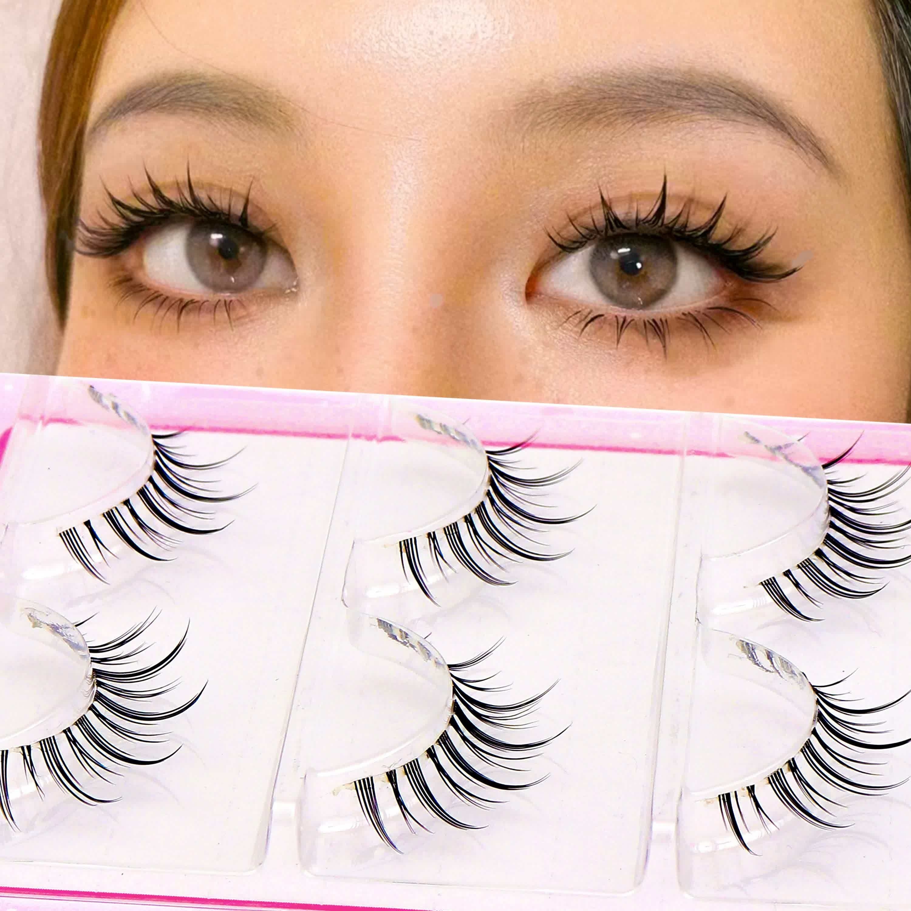 Manga Lashes, Transparent Stem Spiky Anime False Eyelashes, Natural Look  Japanese Lashes, Reusable Wispy Eyelashes Extension Makeup Tool - Temu New  Zealand