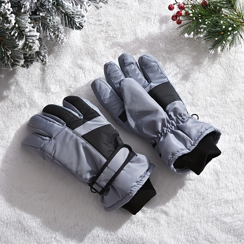 Newcotte 2 pares de guantes de nieve de invierno para niños, guantes de  esquí cálidos, guantes de esquí para niños, snowboard y nieve, guantes