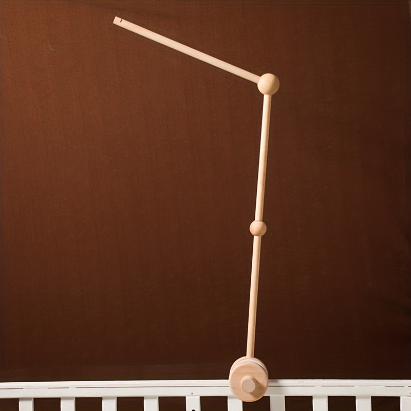 Brazo para móvil para cuna de bebé en madera natural marrón