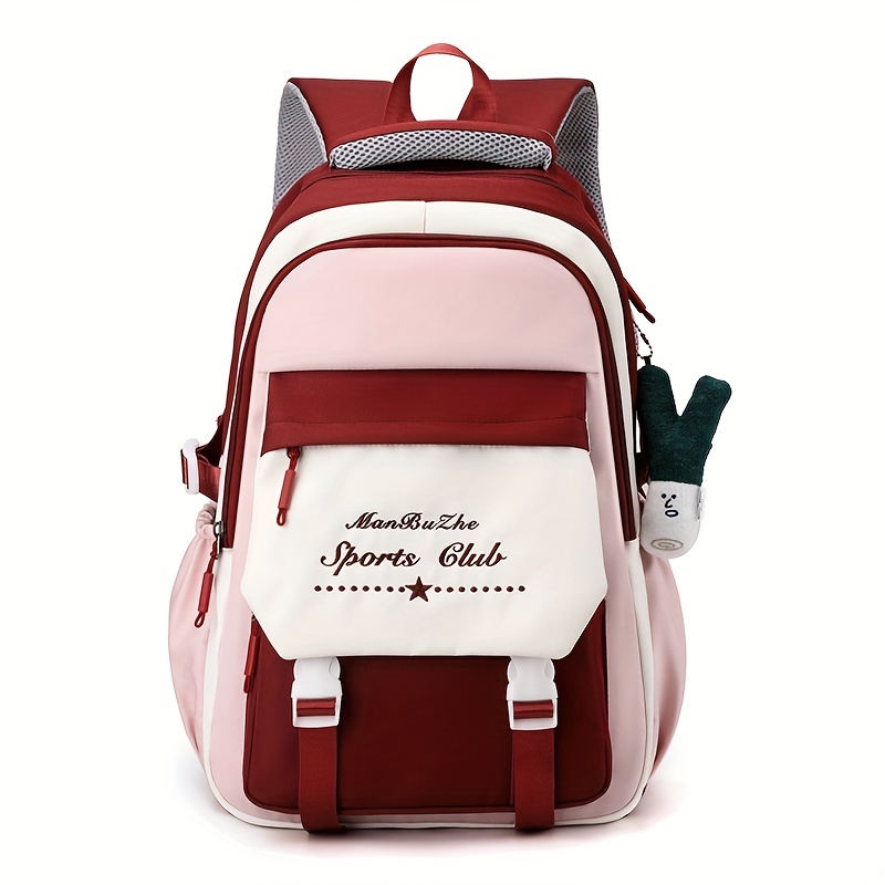 Fashionable New Contrast Color Nylon Backpack