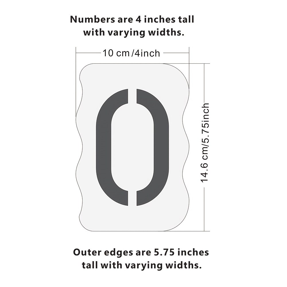Curb Stencil Kit for Address Painting 4 inch Brass Interlocking