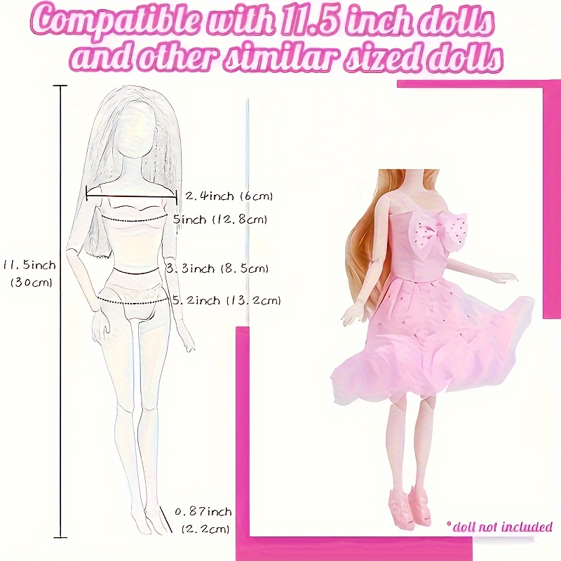 Random Clothing Suitable Doll Accessories Series Including 3 - Temu