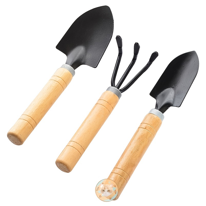 Garden Tools Mini Gardening Kit for Potted Plants Wooden Handles for