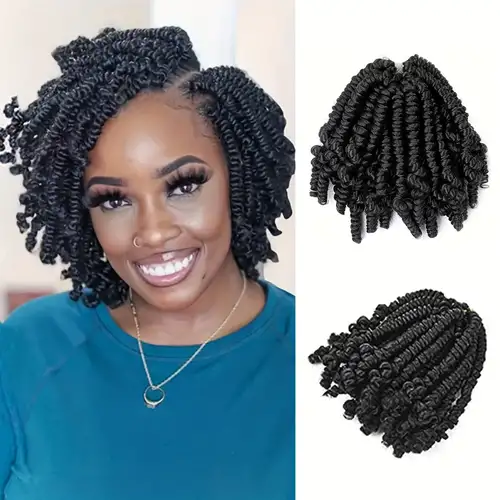 Length Spring Twist Hair Crochet Braid Extensions, 8 Color Options,  20.32cm, 30 Strands, Women's Wigs - Beauty & Health - Temu Germany