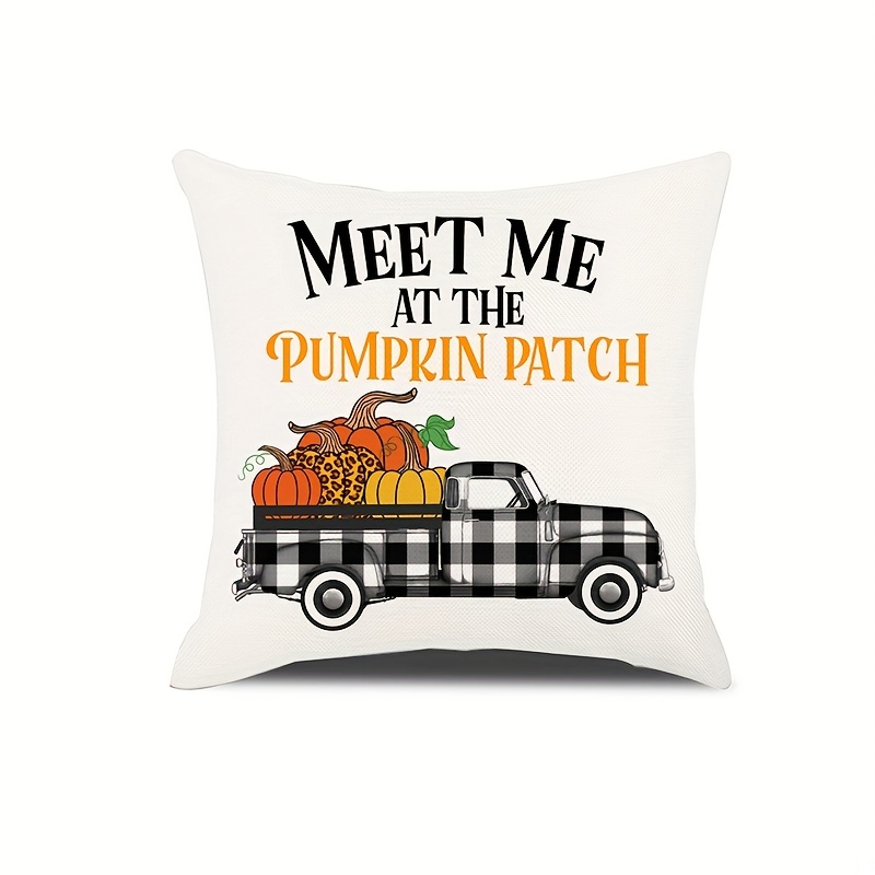 4pcs Fall Decor Pillow Covers Farm Pumpkin Truck Sunflower Throw Pillows  Covers 18inch 18inch No Pillow Insert, Quick & Secure Online Checkout