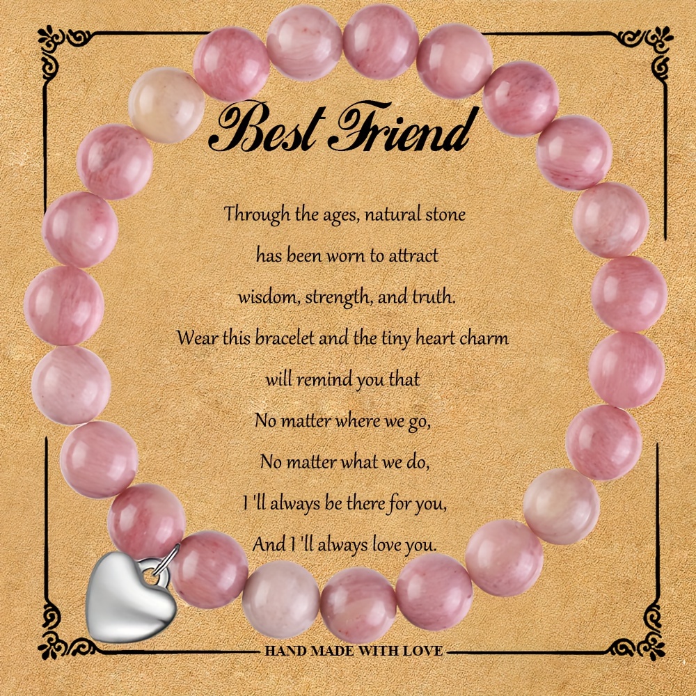 Pink Beaded Protection Bracelet, Bracelets for women, jewelry, gift, unique  gifts, best friend gifts, gift for her, friendship bracelet