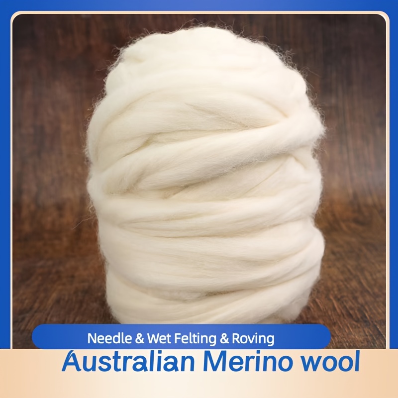 Wool Roving Yarn, 1.76oz Colored Natural Wool Roving,Wool Felting Supplies Pure Wool Chunky Yarn Wool for Needle Felting, Wet Felting, Handcrafts