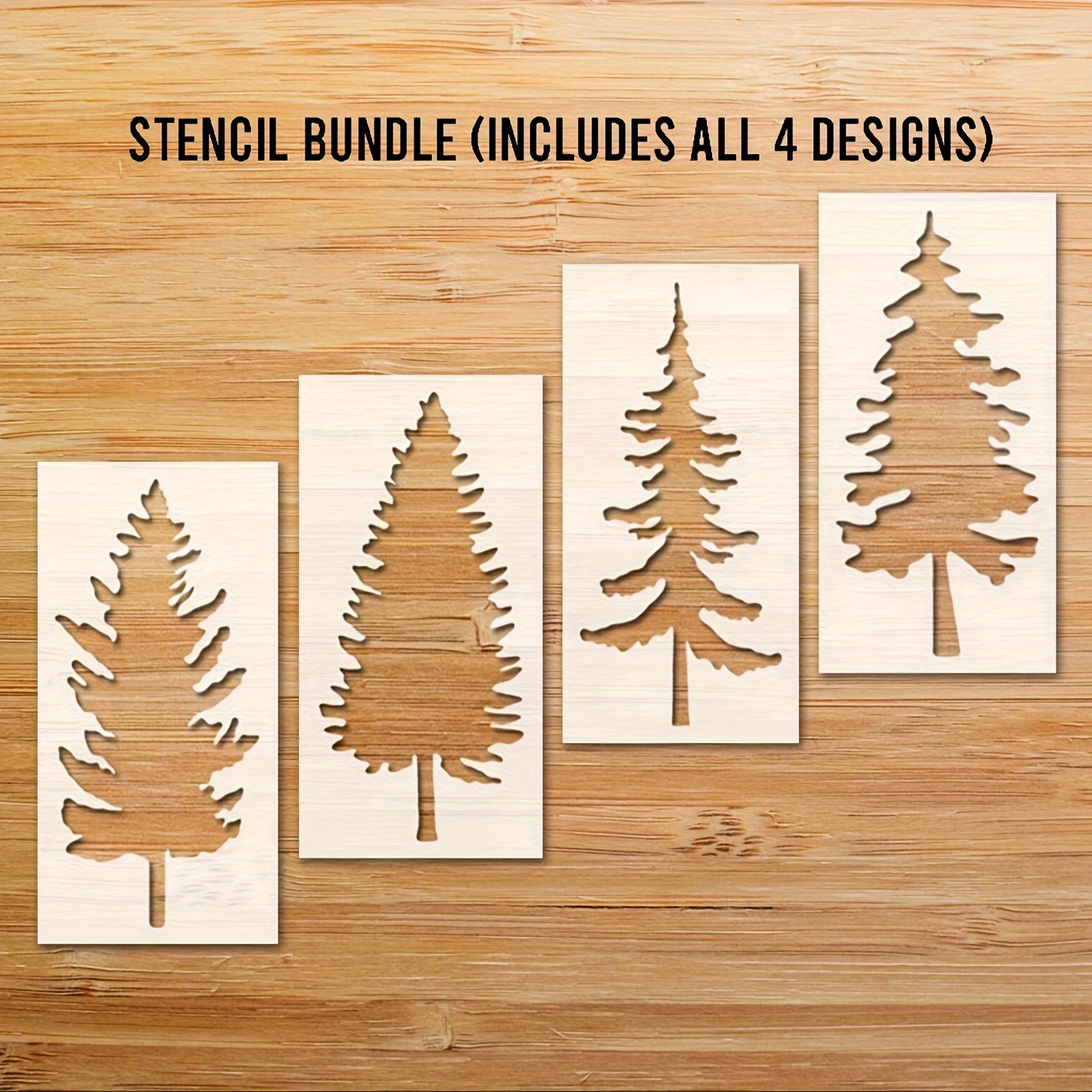 Stencil, Skinny Tree Stencil , Tree Stencil, Christmas Tree Stencils,  Evergreen Tree Stencil, Farm Fresh Trees Stencil