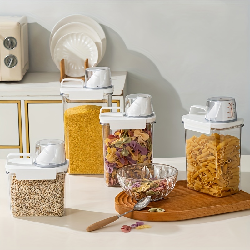 Airtight Food Storage Container With Lid, Candy Jars With Lids, Biscuit Tea  Candy Can, Pet Snack Can, Kitchen Pantry Organization And Storage, Dry Food  Canisters For Cereal,pasta,flour,sugar, Food Preservation Bottle, Home  Kitchen