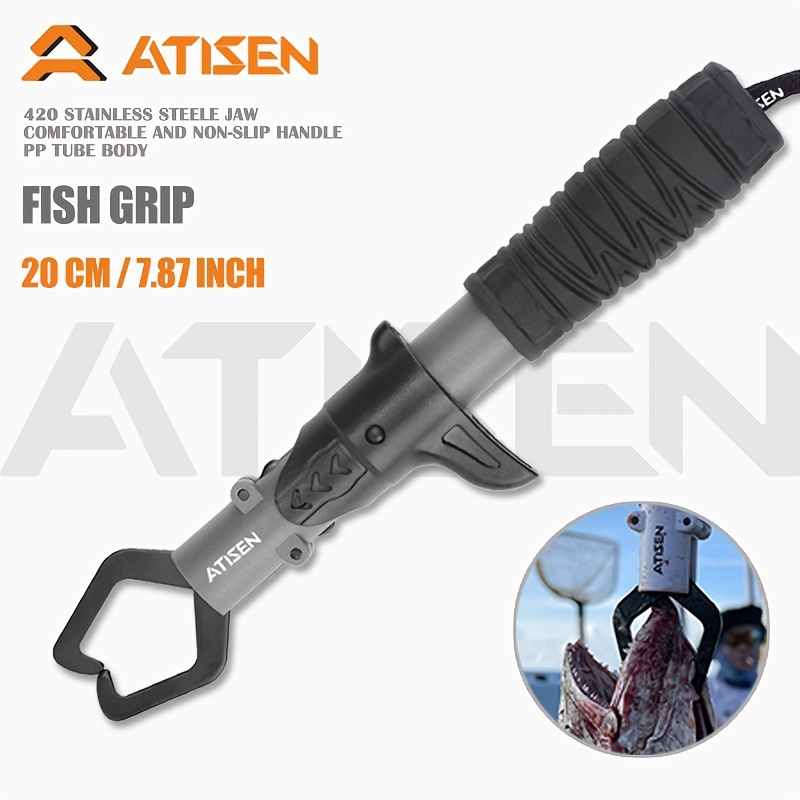 Kaufe Stainless Steel Fish Lip Grabber Gripper Grip Tool Fish Holder Tackle  Fishing Tools Aluminum Fish Lip Grip