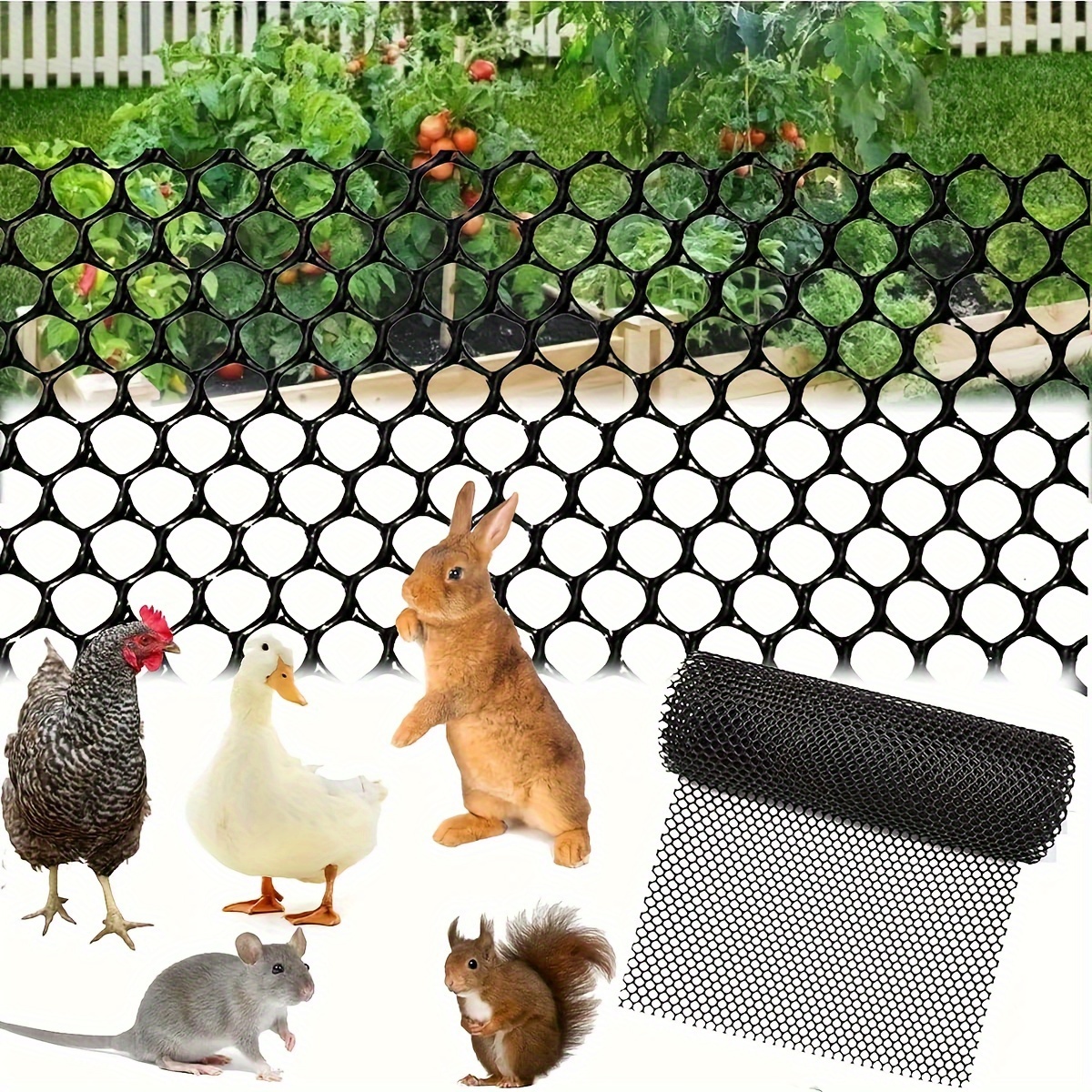 Plastic Chicken Wire Mesh Plastic Fencing Roll Garden - Temu