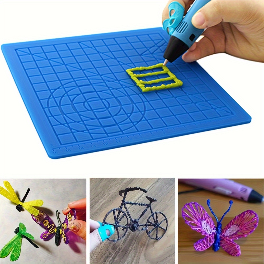 3d Pen Drawing Tool Protection Set, 3d Printing Pen, Silicone Design Mat,  Basic Template Included