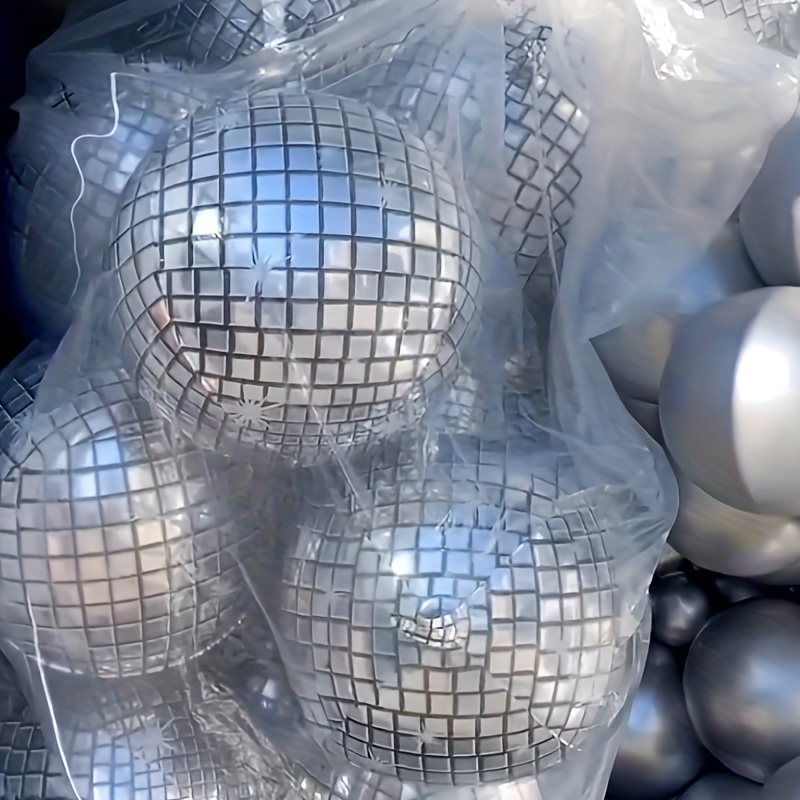 Disco Foil Balloons,Aluminum Mylar Helium Balloons 7 Piece 22 Inch