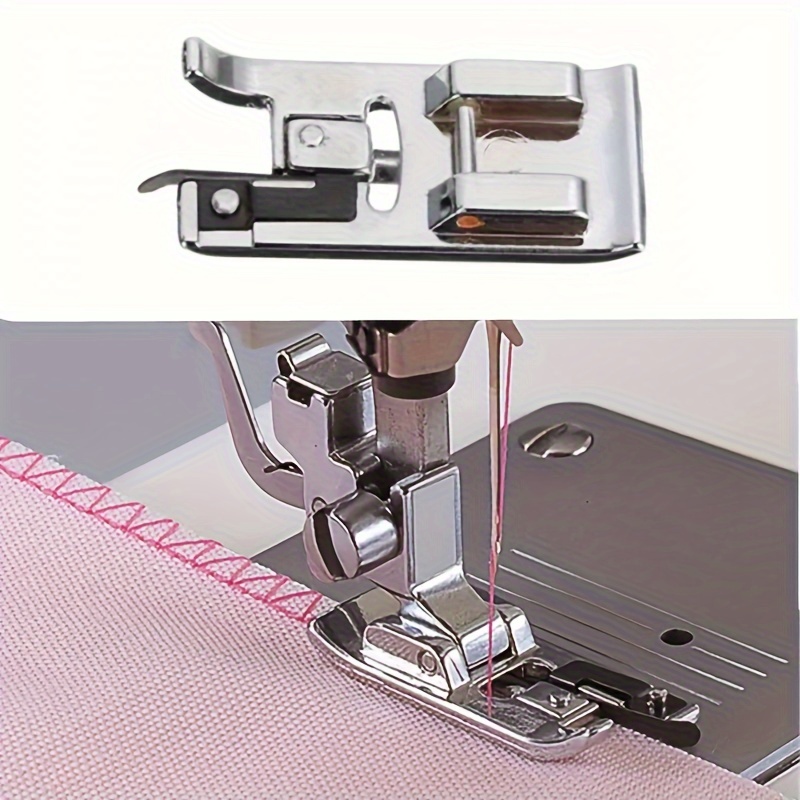 Sewing Machine Presser Foot Domestic Fabric Presser Rolled Hem Feet with Adjustable  Seam Straight Stitch Tool Sewing Accessories