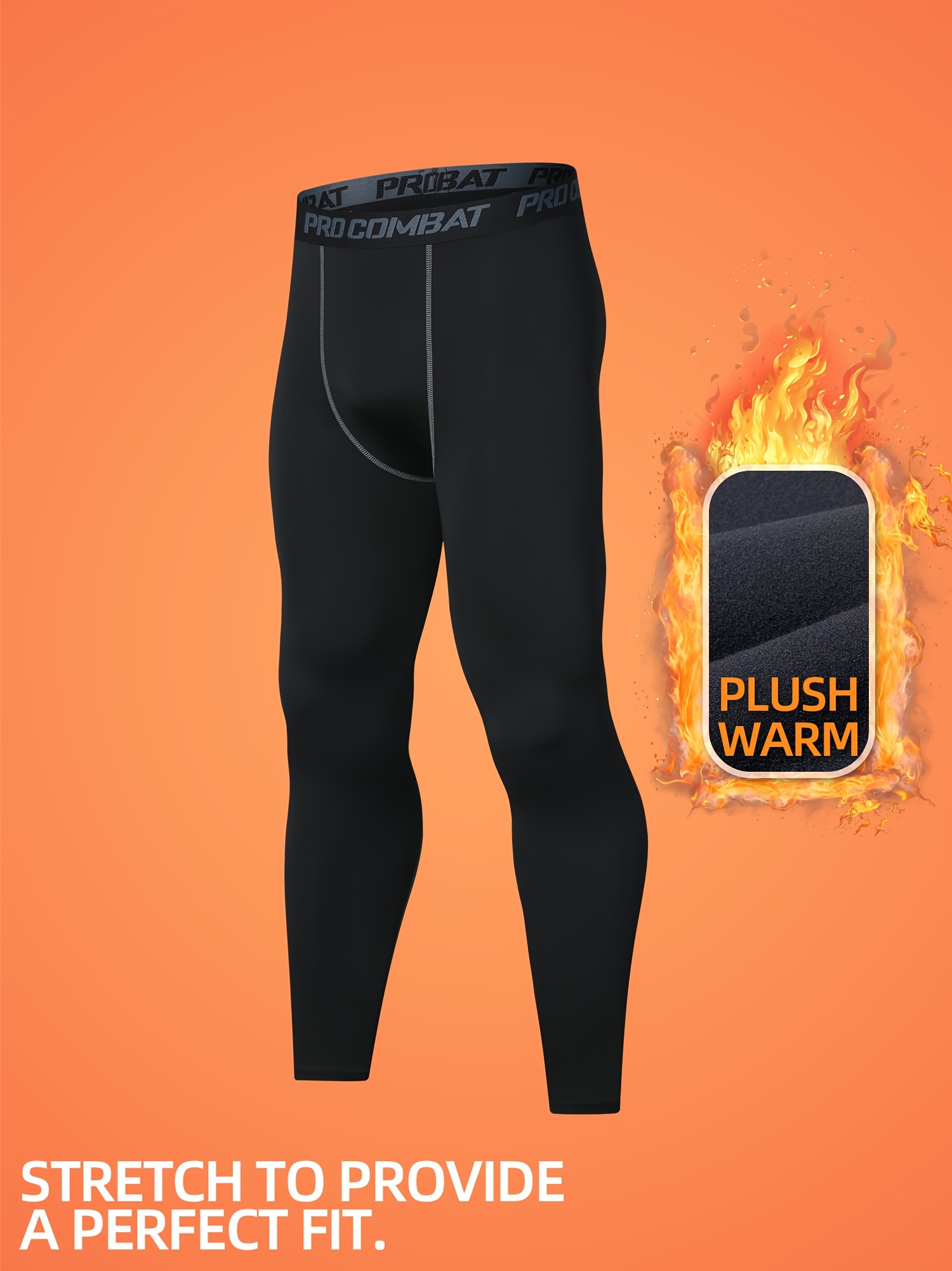 Men's Comfy Sports Thickened Warm Leggings Strechy Active - Temu Philippines