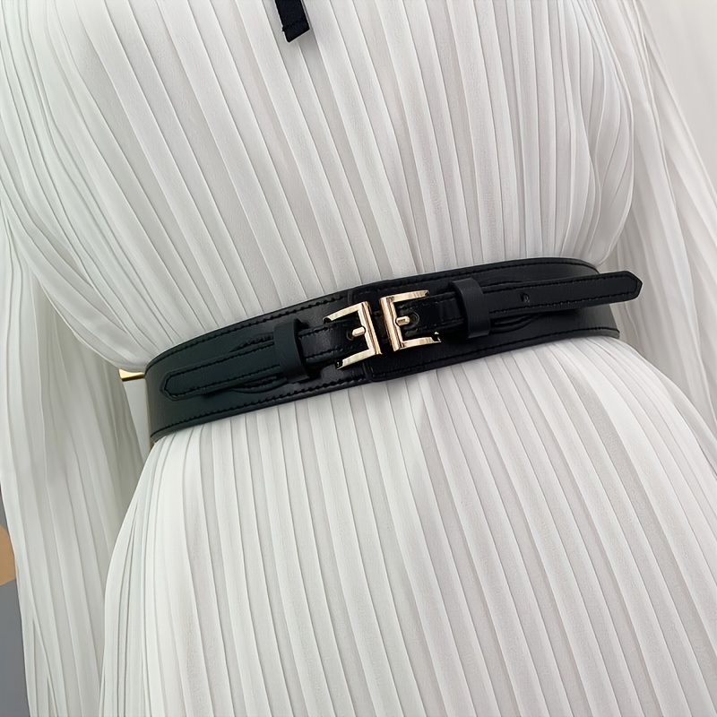 Leather Women Belt Fashion Waist Belt PU Leather Metal Buckle For Ladies  Leisure Dress Jeans Wild Waistband