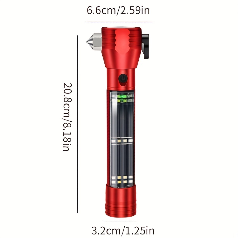 1pc multifunctional car safety hammer with flashlight essential tool for emergency situations details 8