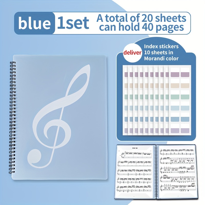 

20 Sheet Music Clip Sheet, A4 File Folder, Multi-layer Portable Music Binder Sheet, Music Expandable Information Book, Waterproof Sheet Folder For Piano Folding Board