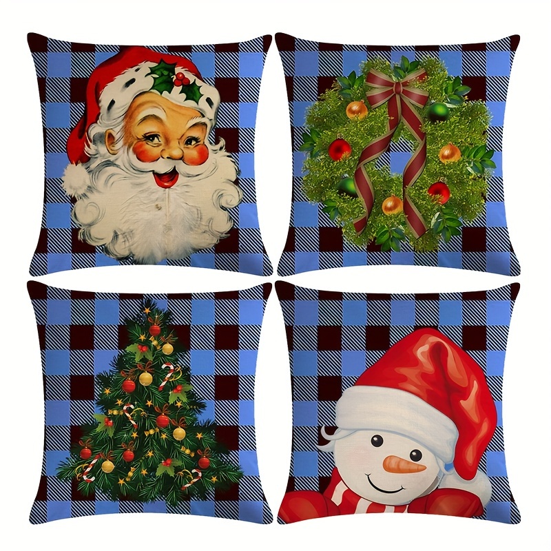 Christmas Pillowcase Set Colorful Holiday Holly Happy Winter - Temu