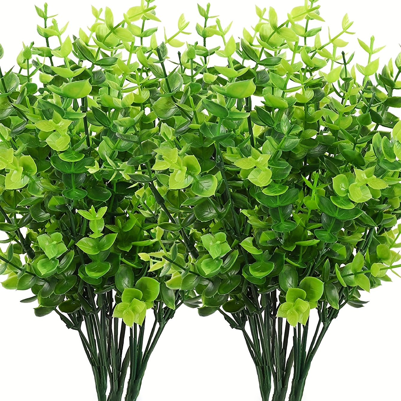 5pcs Artificial Shrubs, Fake Plastic Greenery Plants Eucalyptus Leaves  Bushes, Indoor Outdoor Outside Home Garden Office Verandah Table  Arrangements D